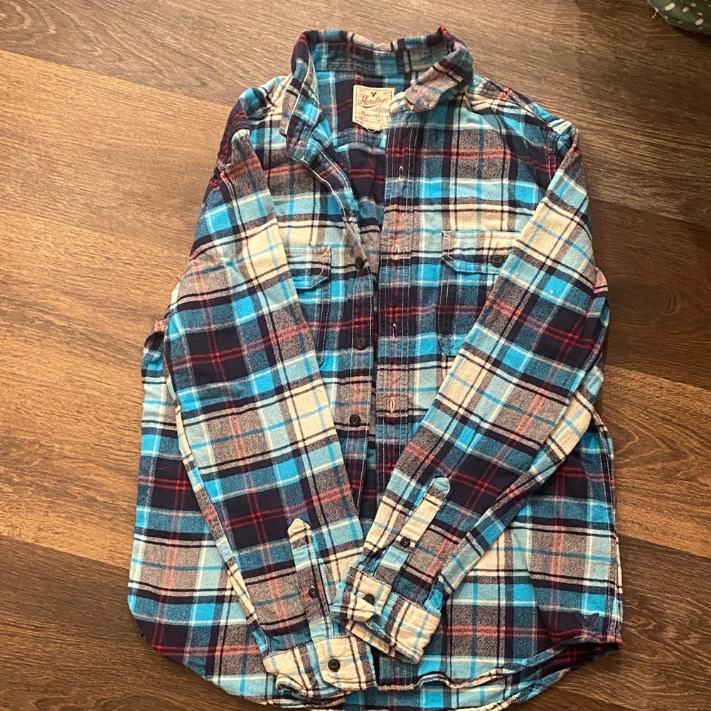 3 for $10
Heritage Men's Plaid Button Down Shirt - Blue, Red, and Cream